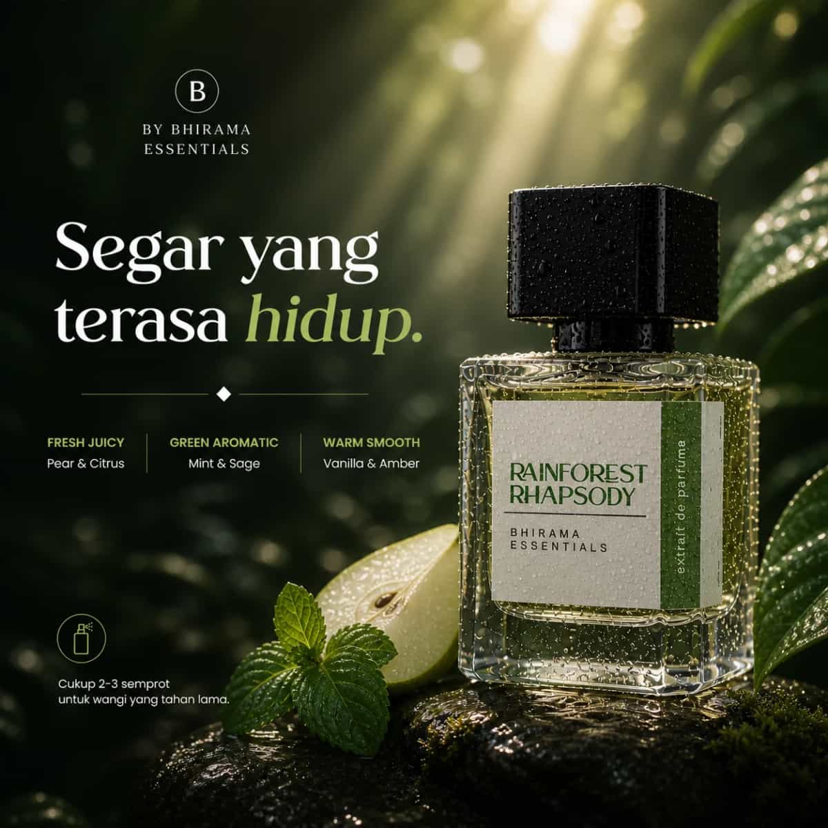 Bhirama Rainforest Rhapsody Extrait de Perfume - Fresh Green Forest-3